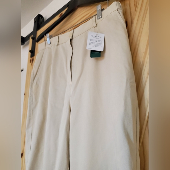 L. L. Bean Size 16 Reg Original Fit Wrinkle Free Cotton Cropped Pants - Picture 1 of 13
